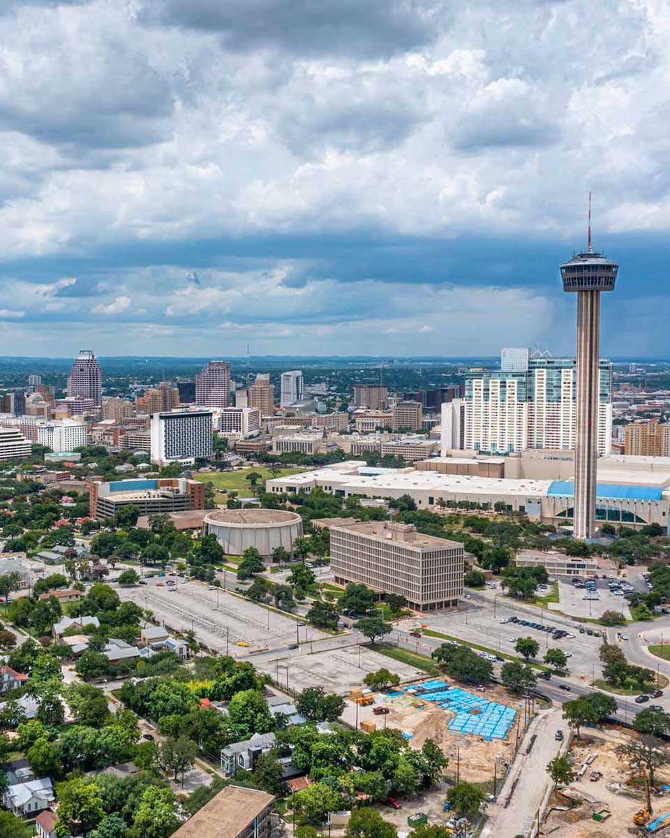 Drone View of San Antonio Texas